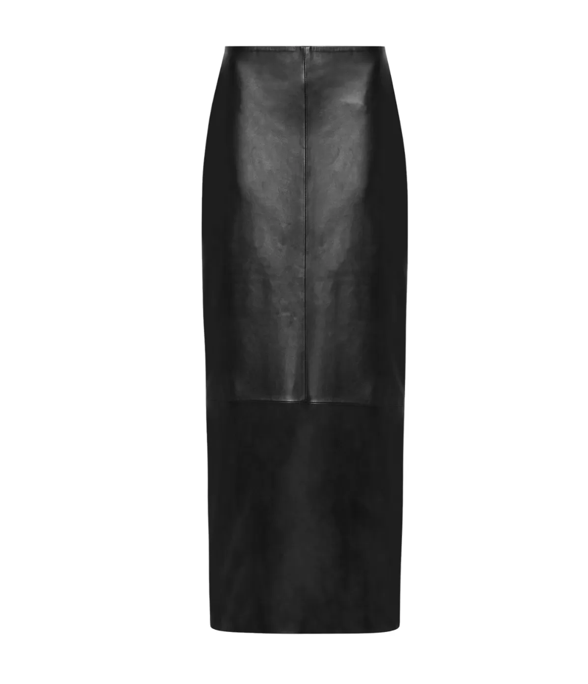 St Agni Leather Column Skirt in Black Hot