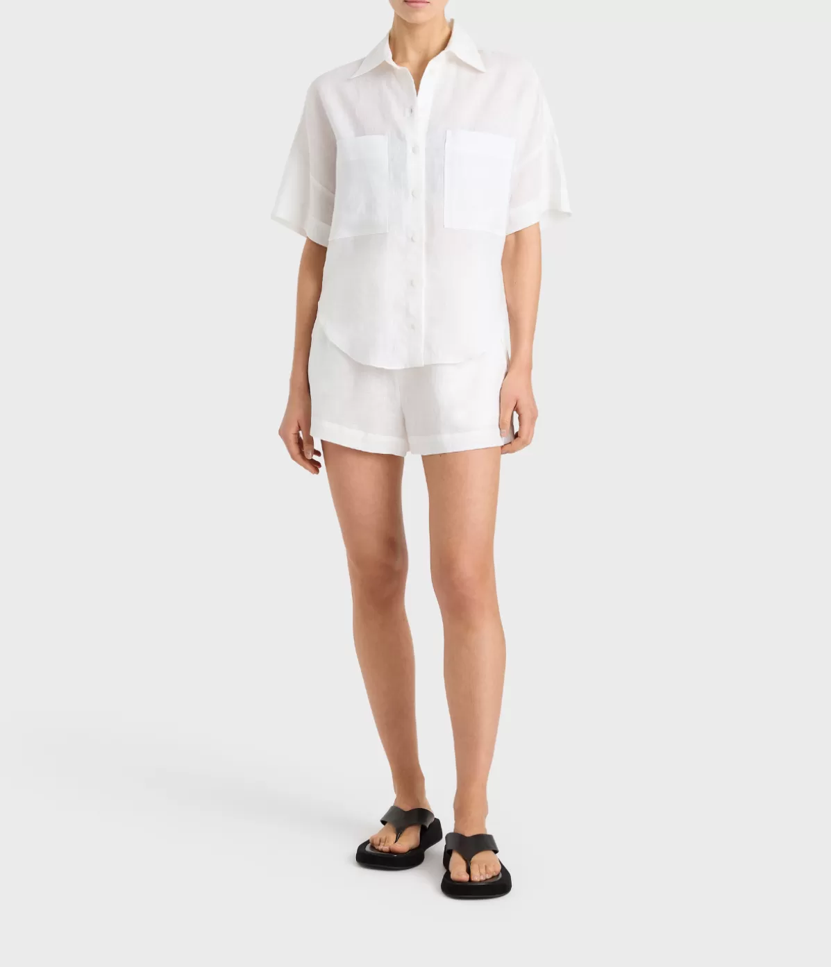 Bondi Born Leiden Short Sleeve Shirt in White Flash Sale