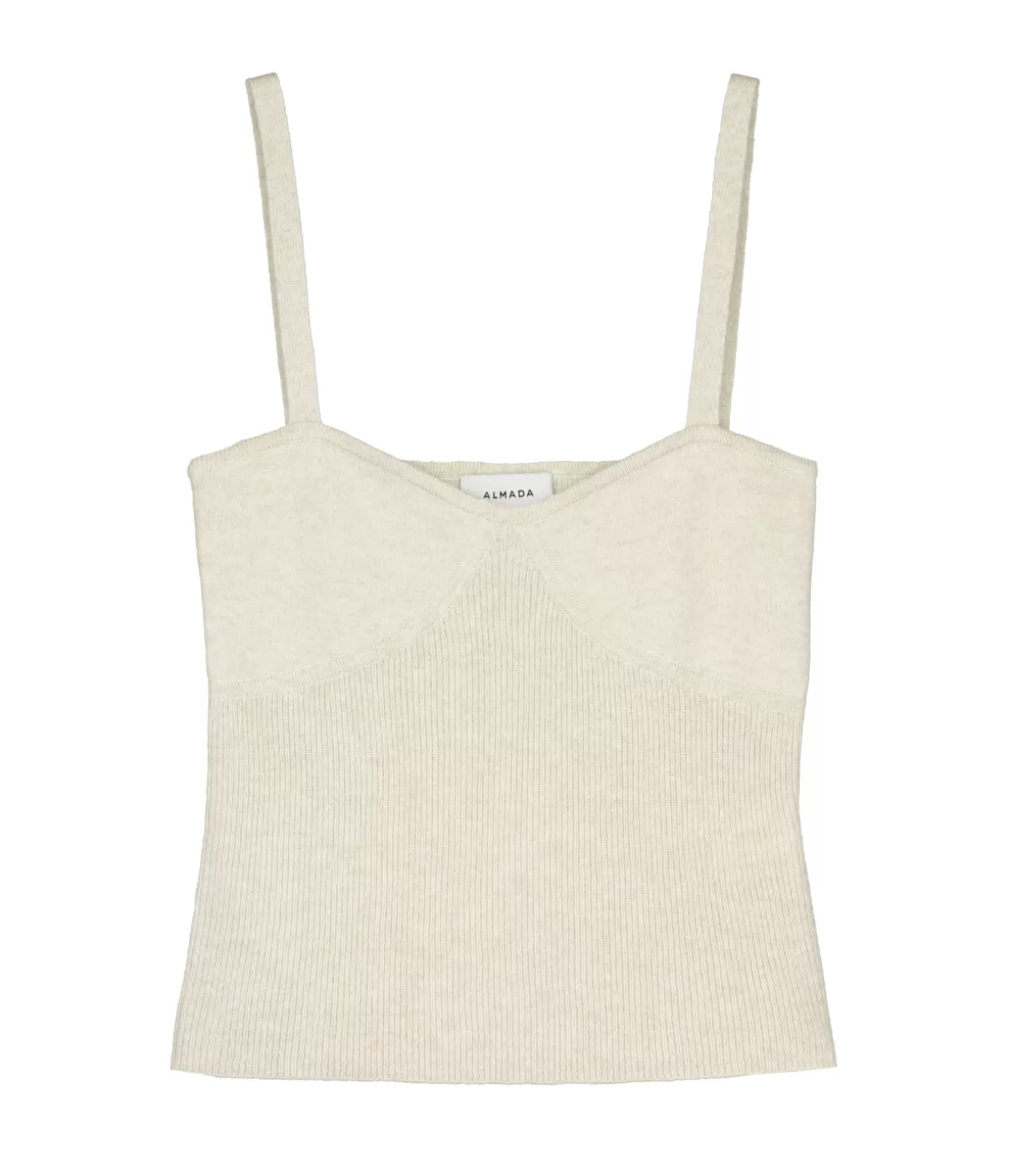 Almada Liv Cashmere and Merino Strappy Knit Top in Cream Shop