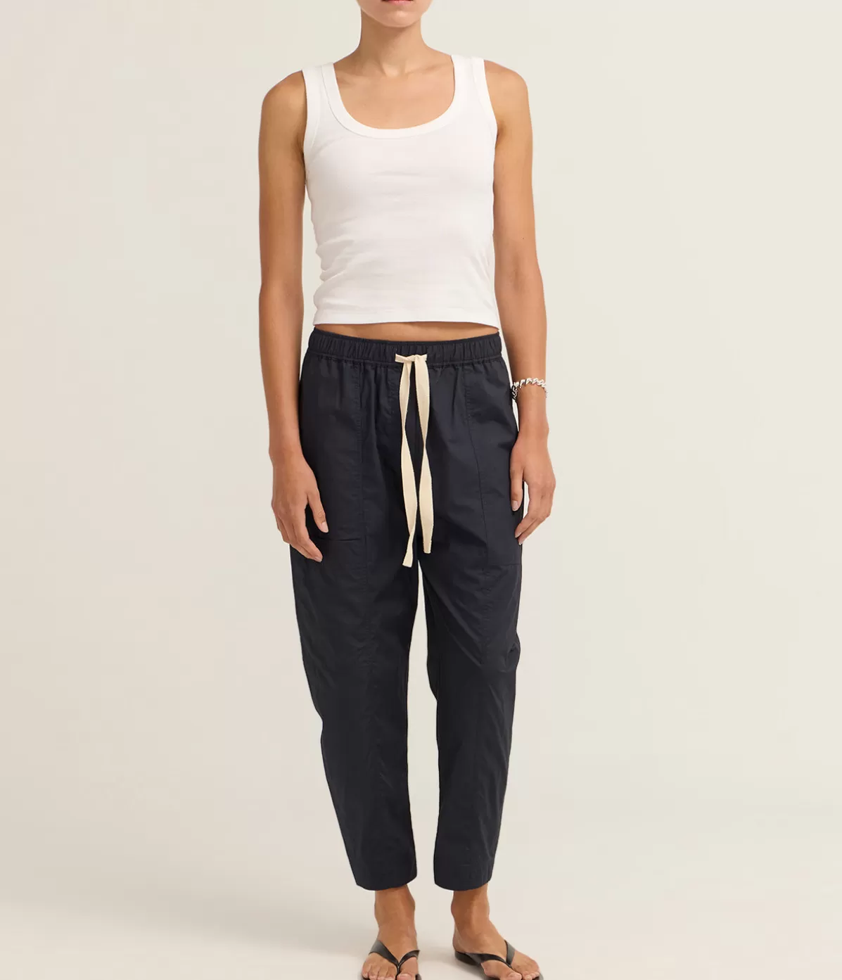 Lee Mathews LM Poplin Pant in Navy Discount