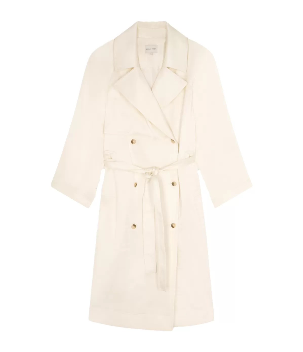 Loulou Studio Lonna Long Trench Coat in Ivory Cheap