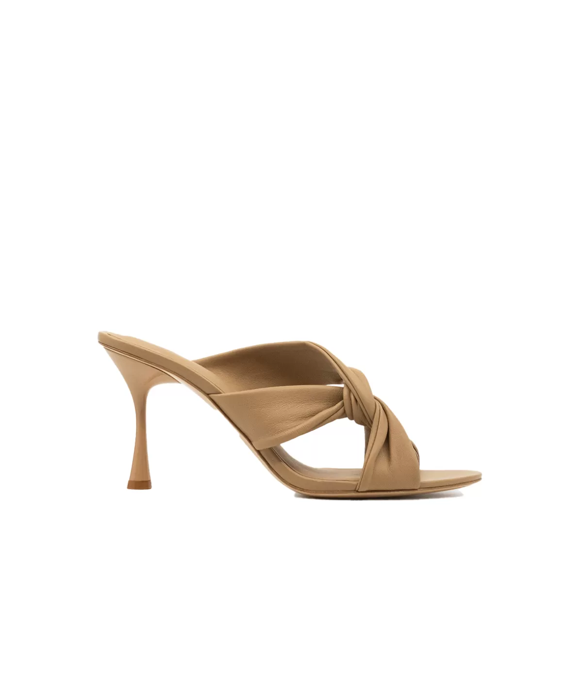 Studio Amelia Loop Knotted Heel in Beige Flash Sale