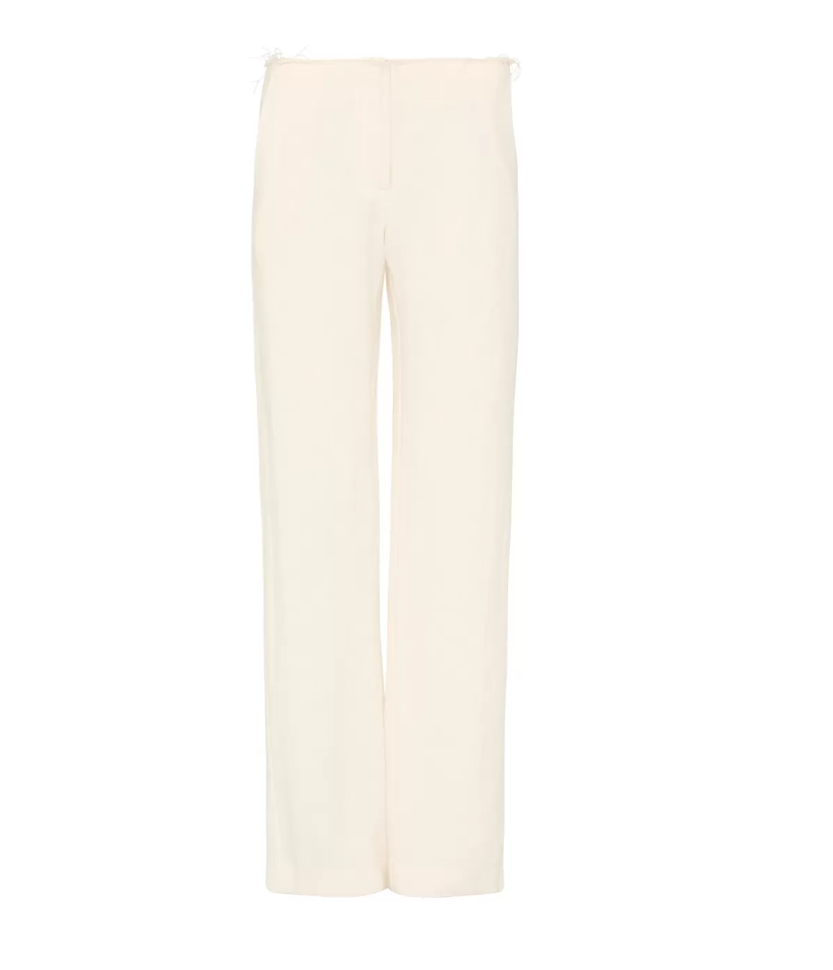 St Agni Low Waist Raw Edge Pants in Ivory Online