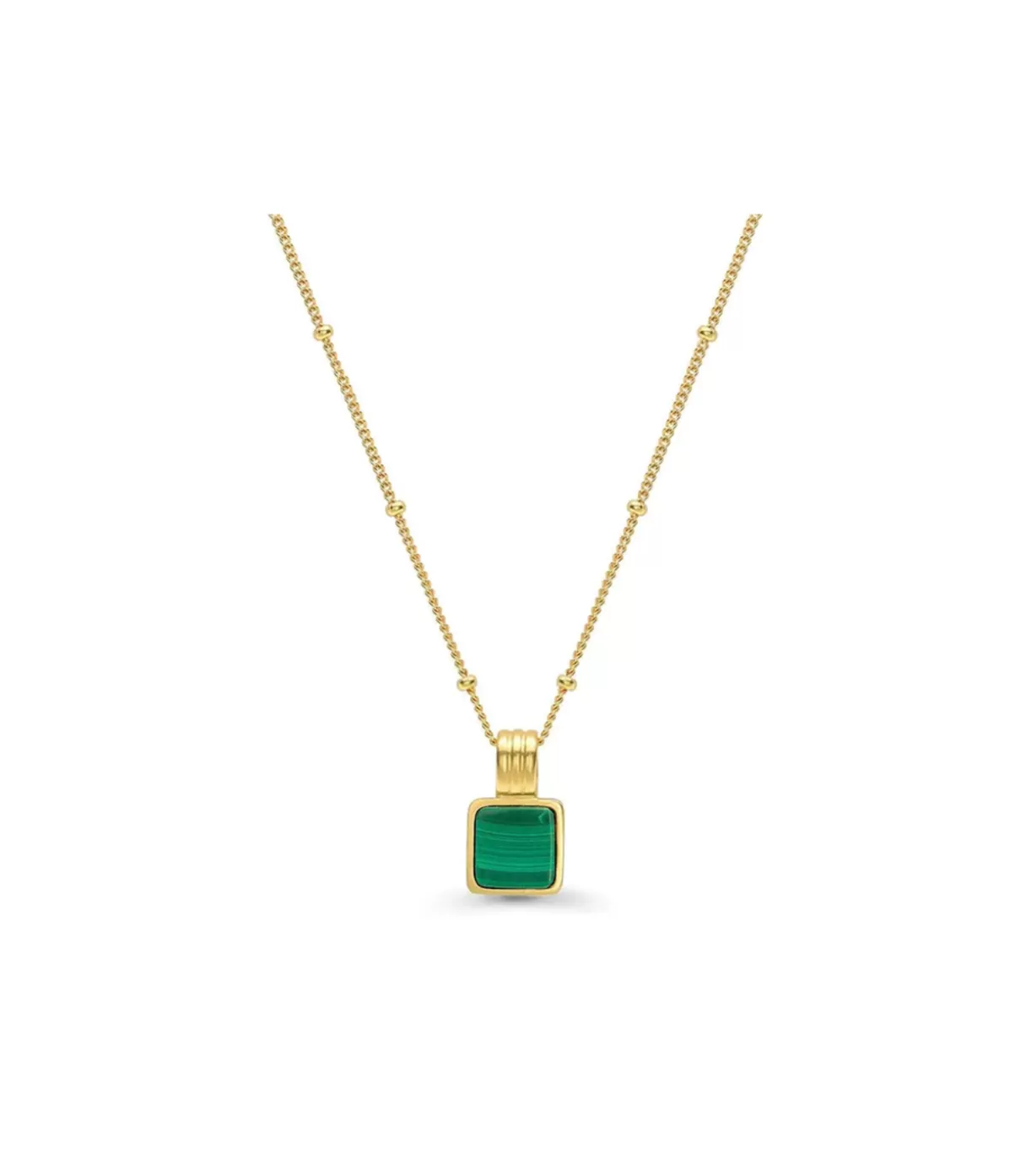 Missoma Lucy Williams Square Malachite Necklace Cheap