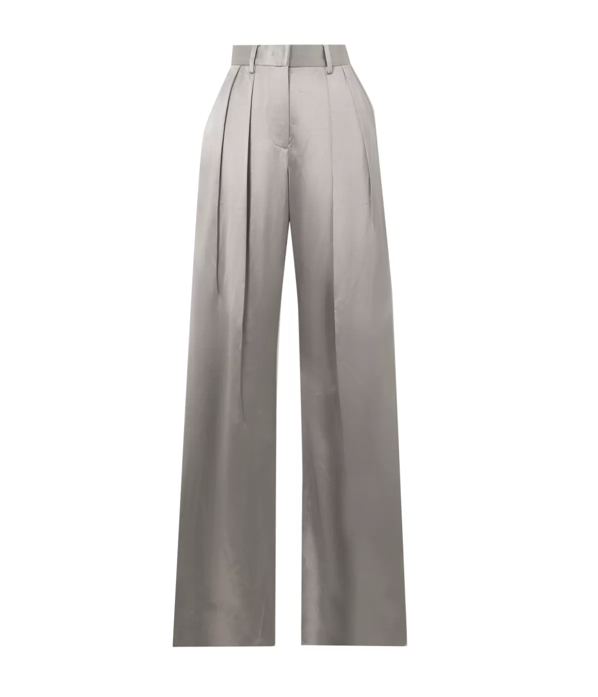 Staud Luisa High Waisted Pant in Silver Hot