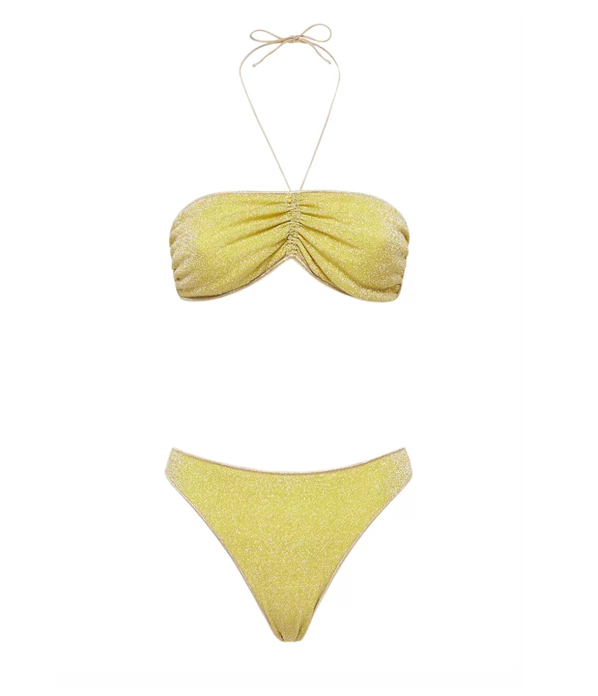 Oseree Lumiere Bandeau Bikini in Citron Cheap