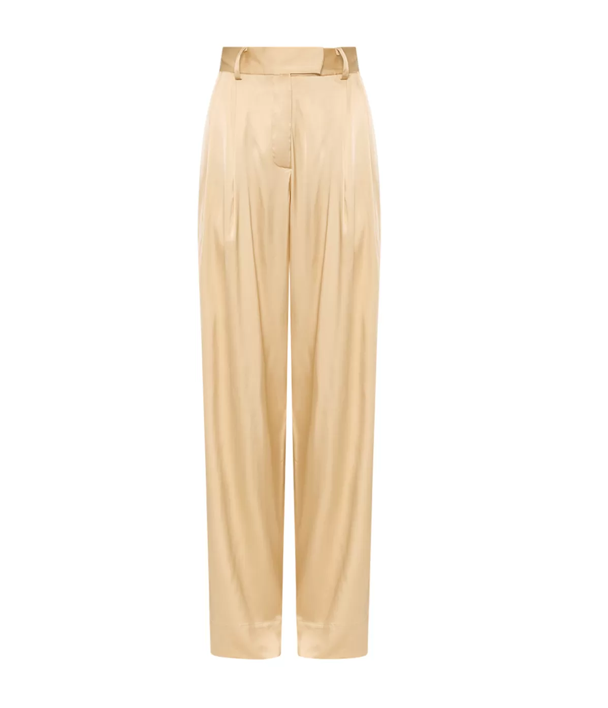 Esse Studios Lumiere Crepe Satin Trouser in Golden Citrine Fashion