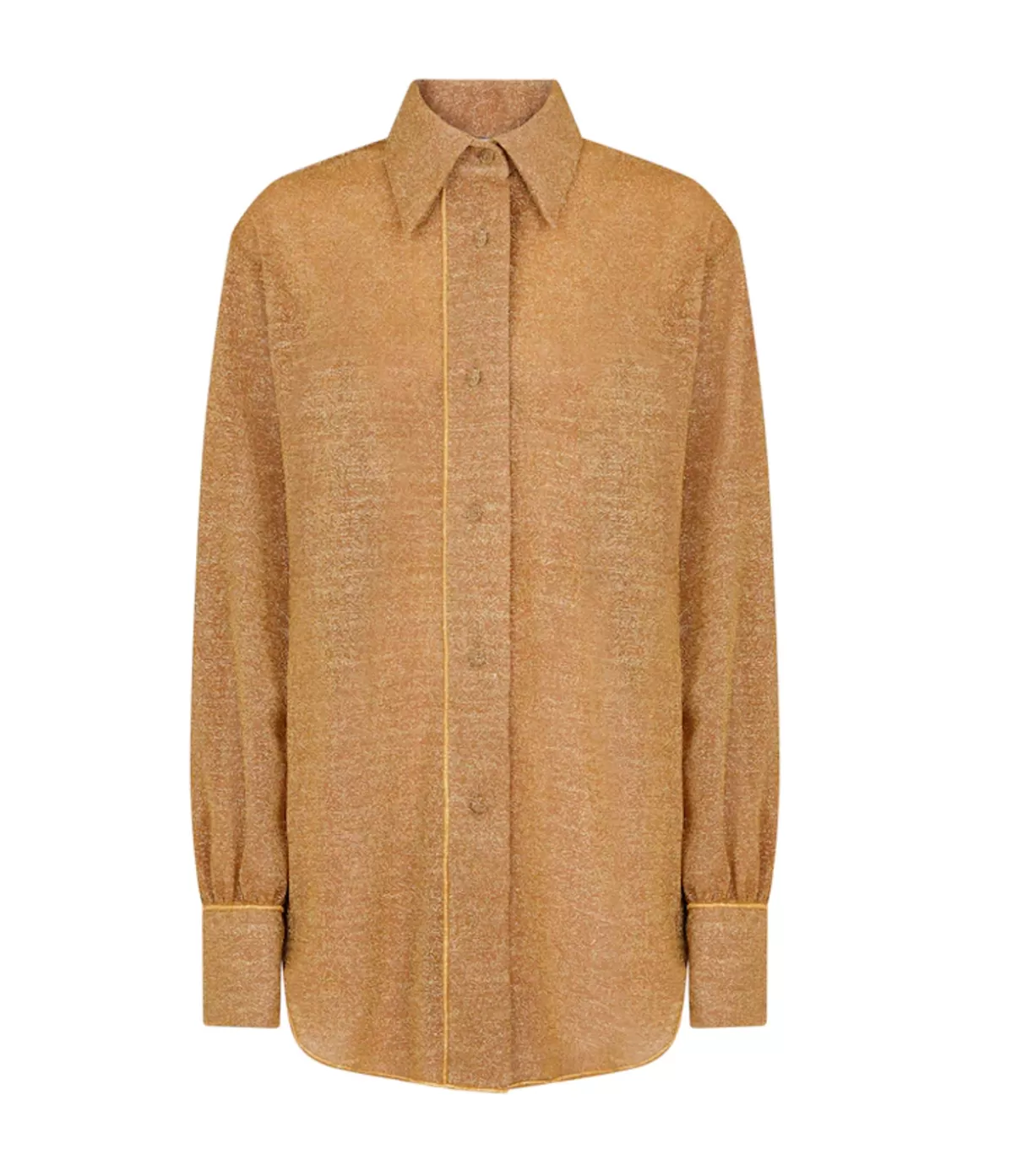 Oseree Lumiere Long Sleeve Shirt in Toffee Clearance