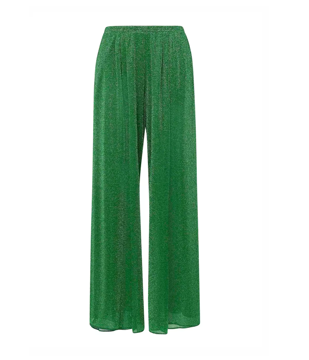 Oseree Lumiere Wide Leg Pants in Emerald Green Hot