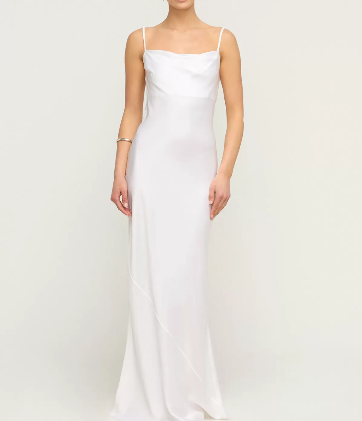 Anna October Luna Cowl Neck Maxi Dress in Ivory Cheap