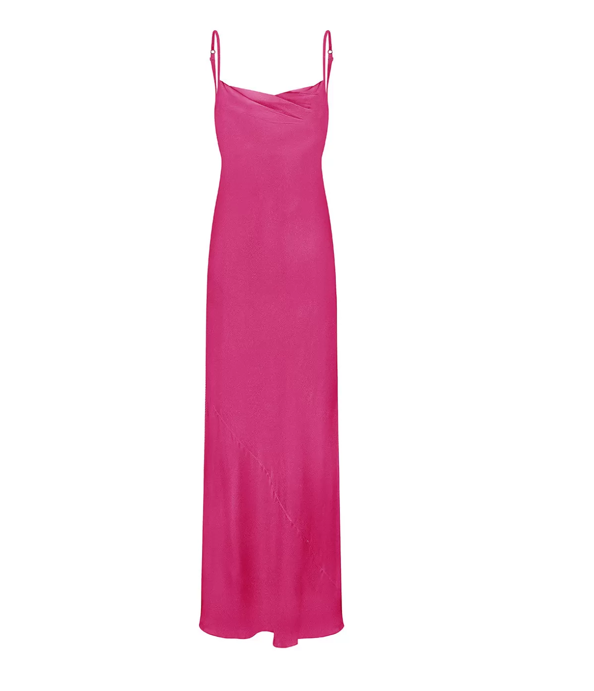 Anna October Luna Cowl Neck Maxi Dress in Magenta New