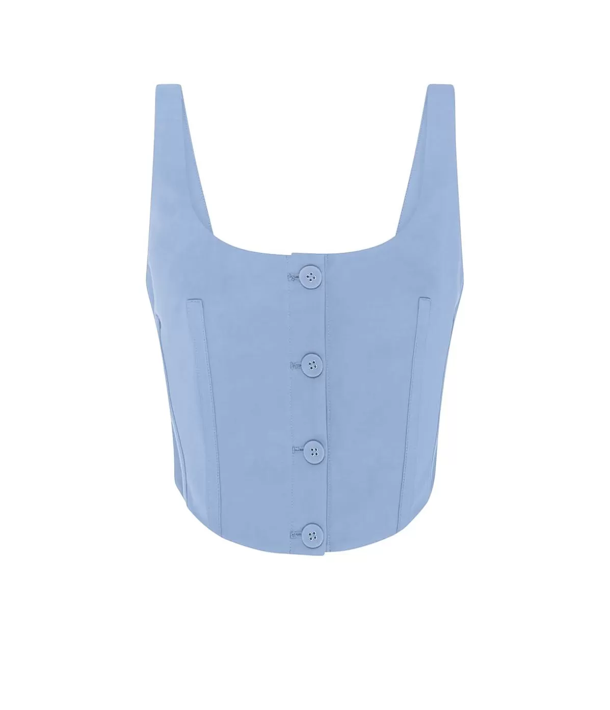 Anna Quan Mae Canvas Top in Dusty Blue Shop