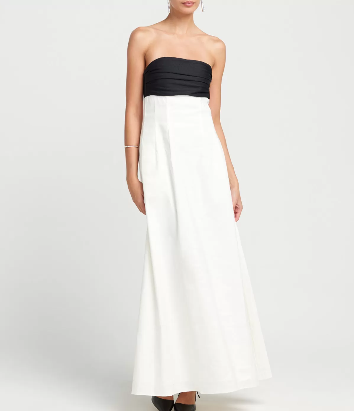 Anna Quan Marcia Maxi Linen Dress in Ivory Clearance