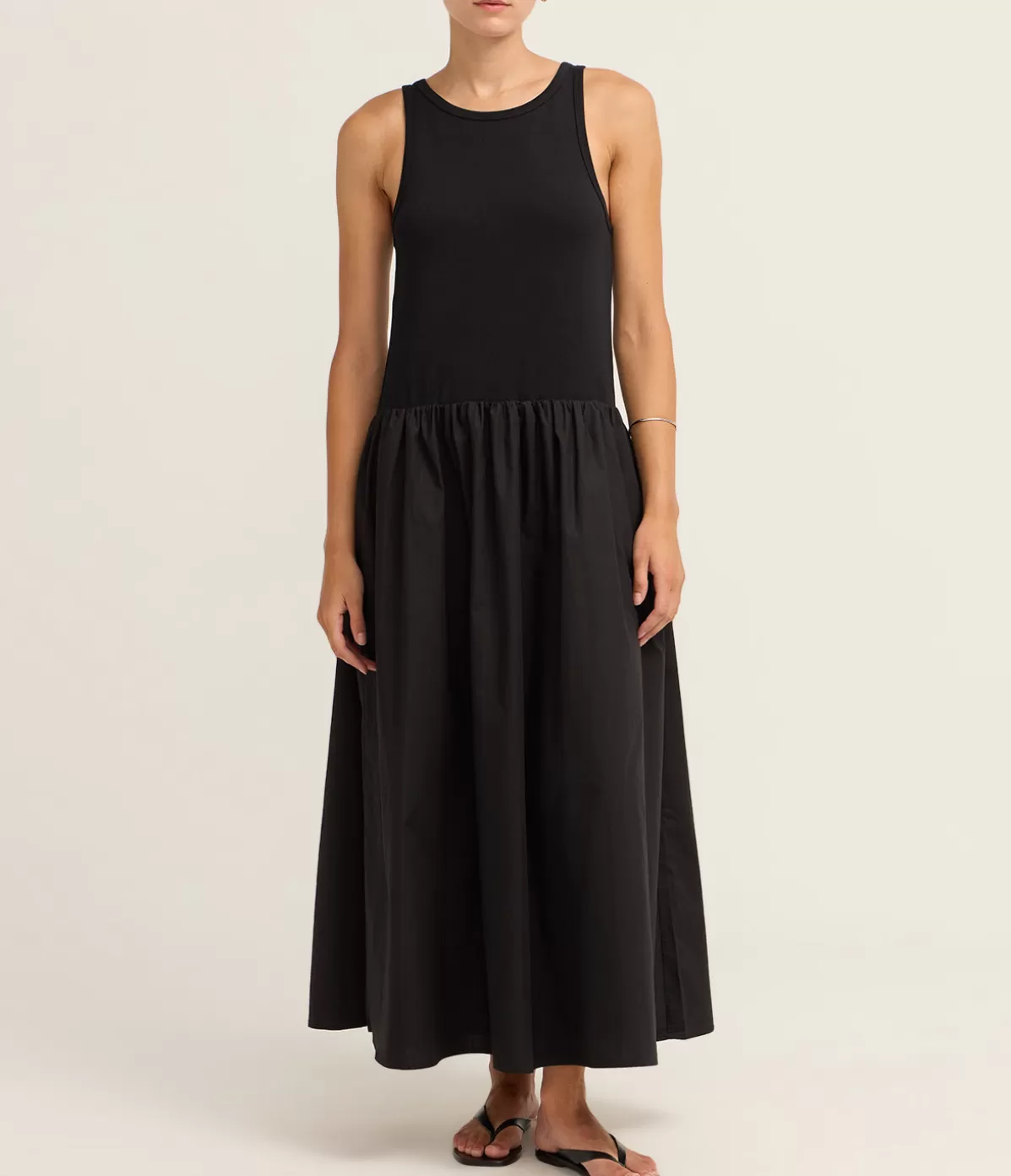 Solaqua Marlo Sleeveless Maxi Dress in Noir New