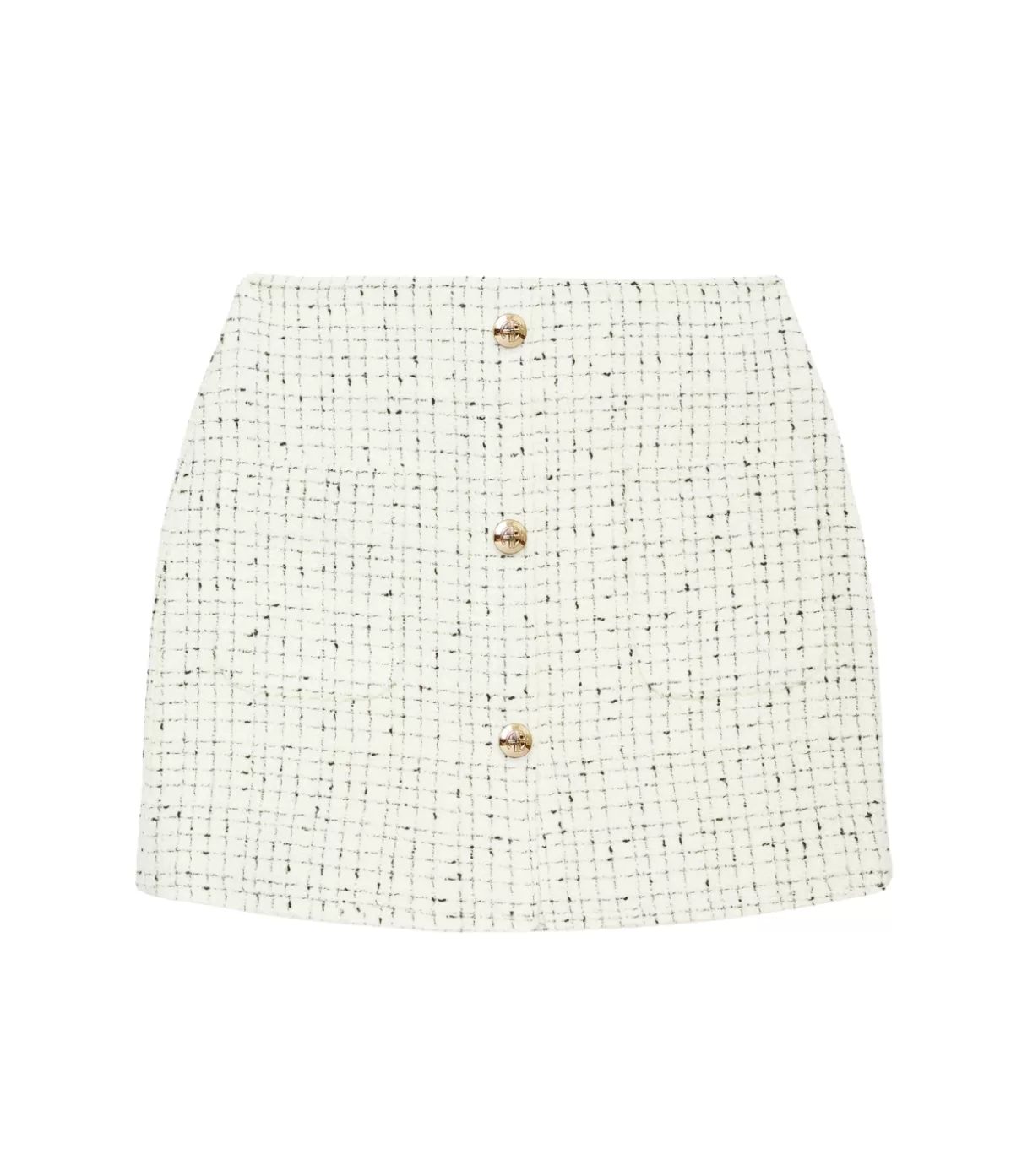 Anine Bing Mateo Skirt in Cream Tweed New