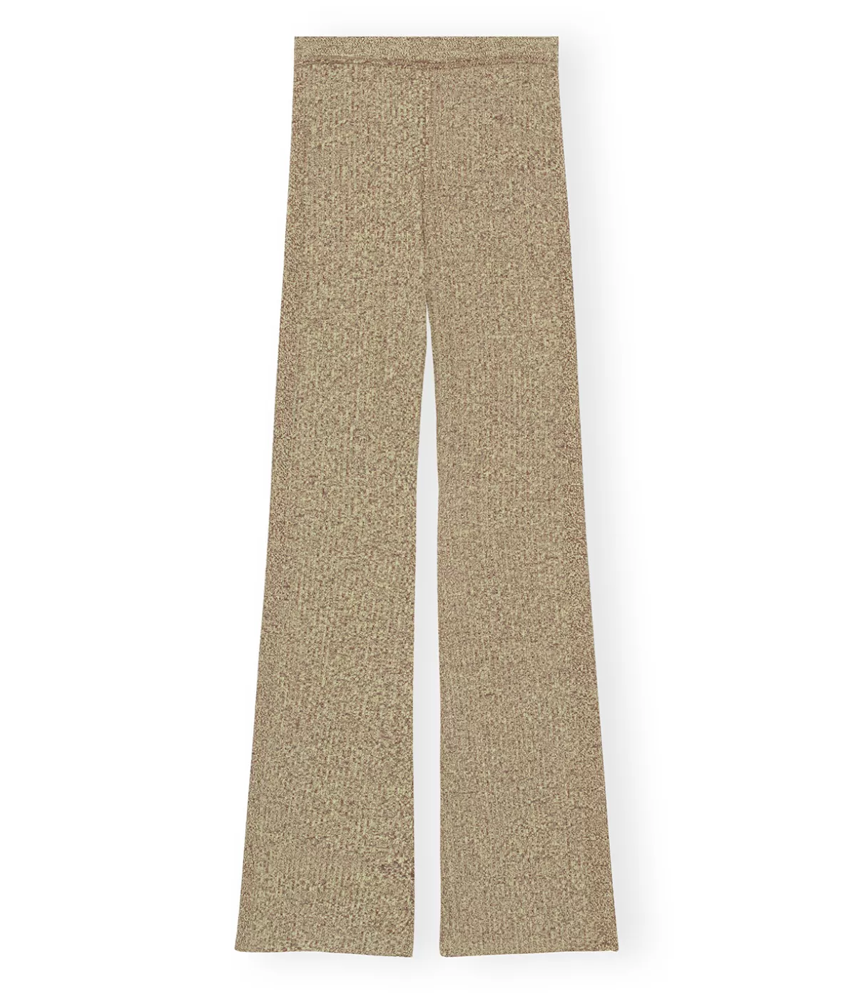 Ganni Melange Knit Pants in Brandy Brown Hot