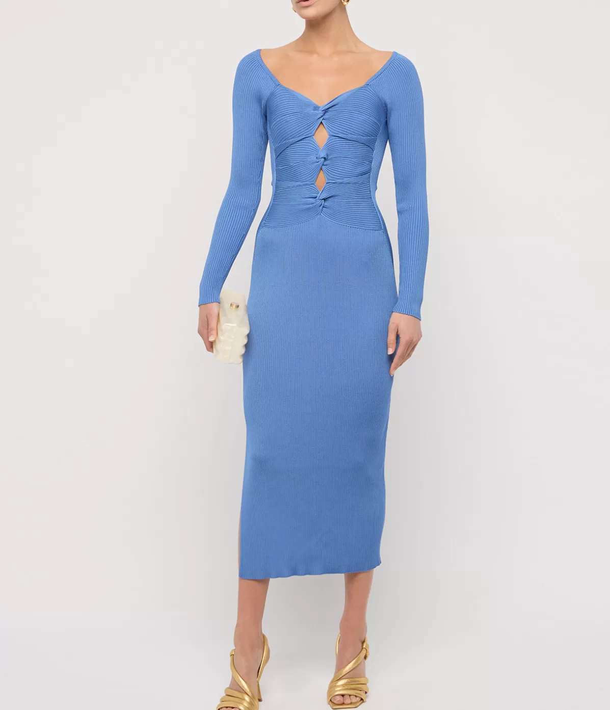 Cult Gaia Melissa Knit Dress in Glacier Hot