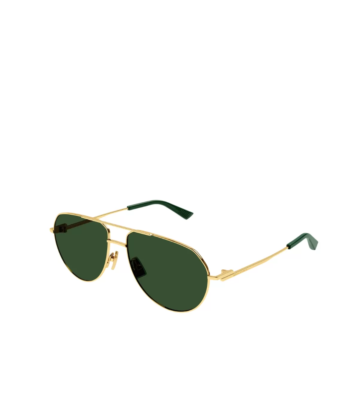 Bottega Veneta Metal Pilot Frame Sunglasses in Gold Clearance