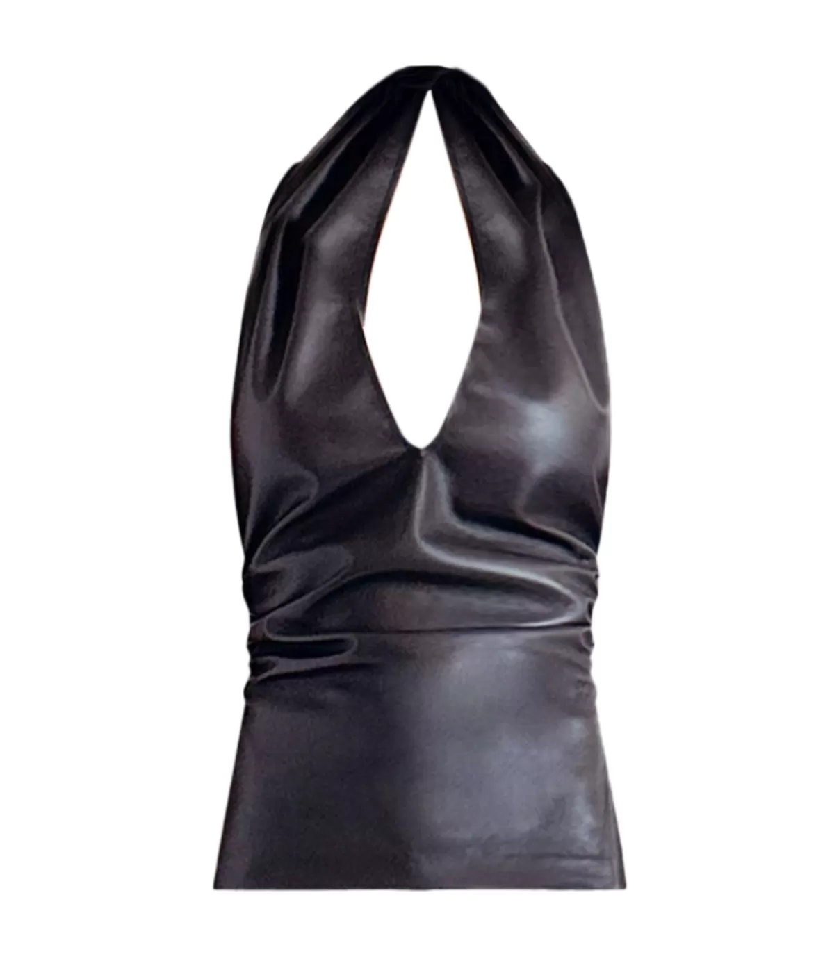 Wynn Hamlyn Mia Leather Top in Brown Best