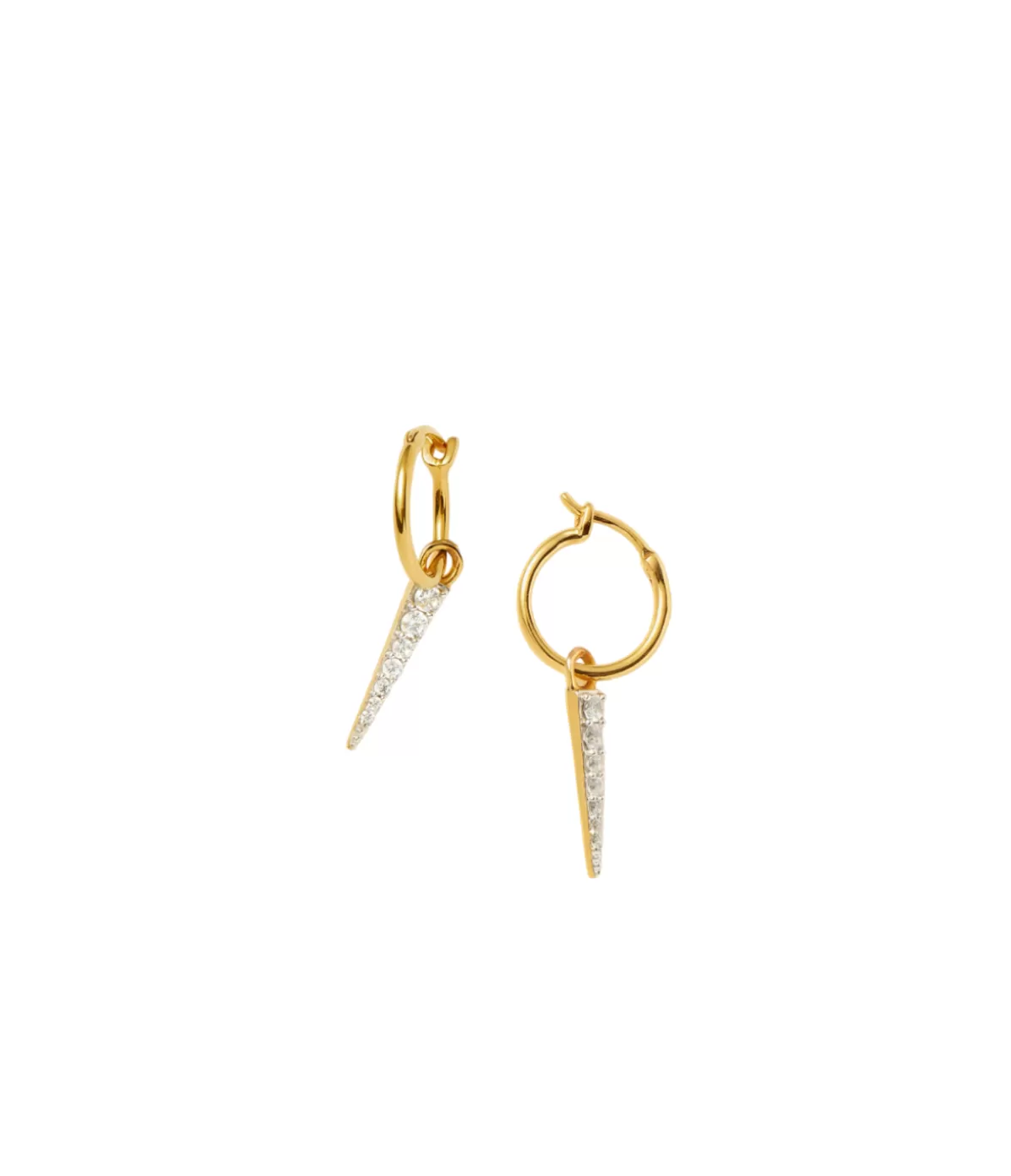 Missoma Mini Pave Spike Hoop Earrings in Gold Discount