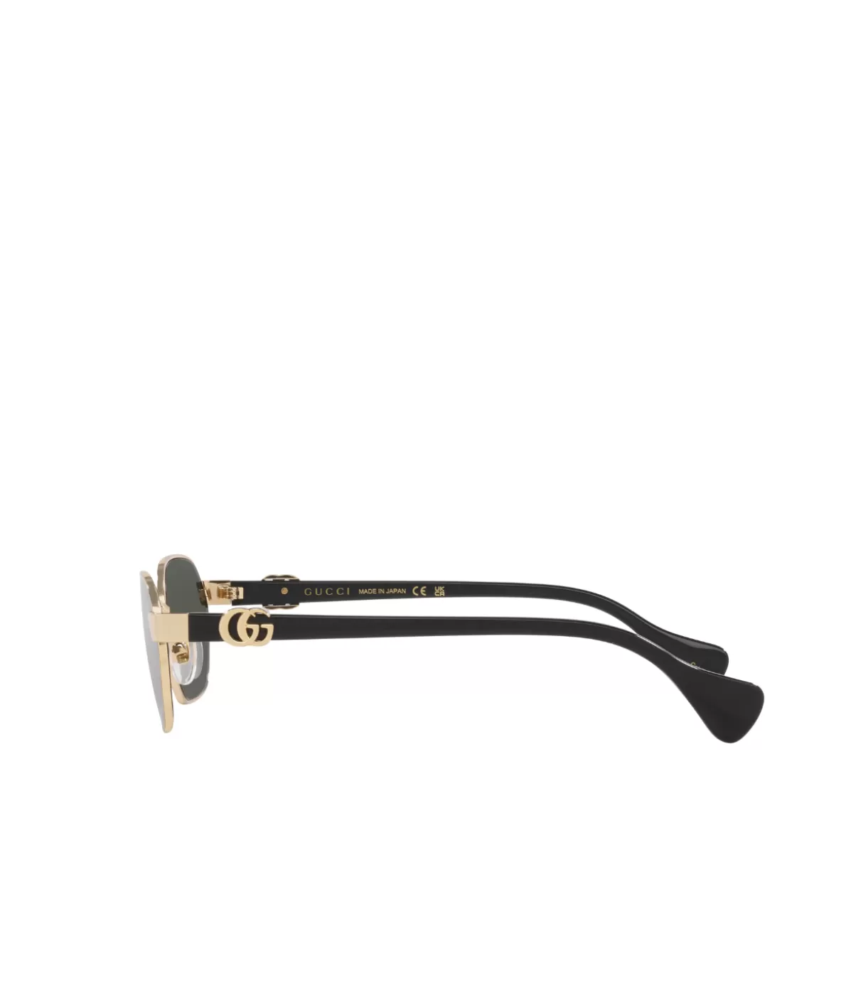 Gucci Mini Running Oval Shaped Sunglasses in Gold Fashion