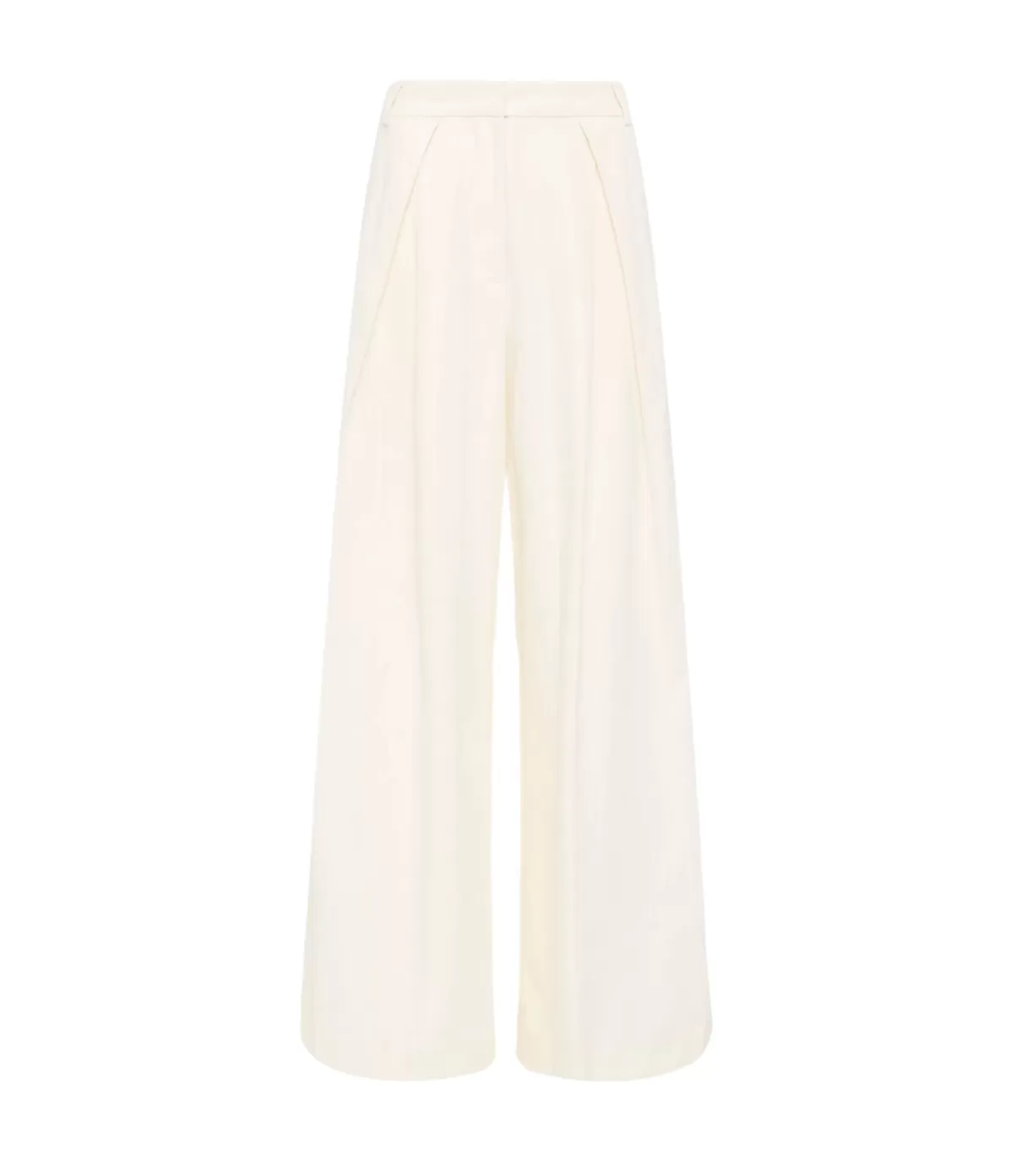 St Agni Minimal Fold Trousers in Ivory Best Sale