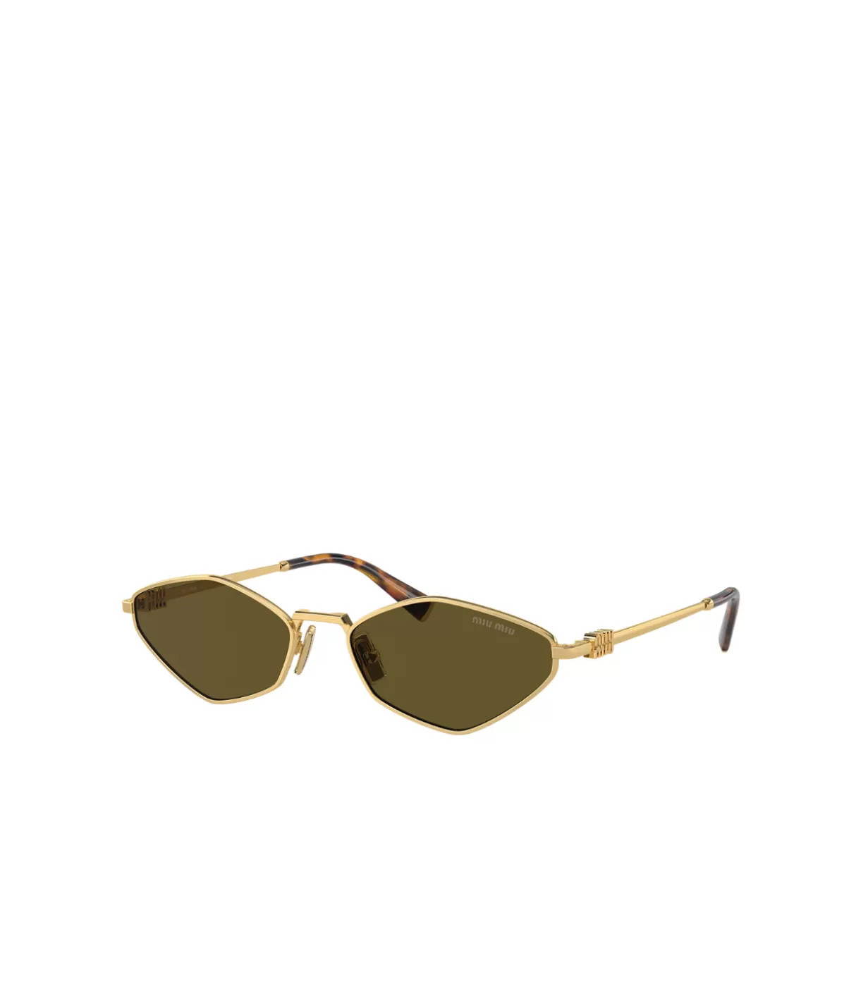 Miu Miu Irregular Sunglasses in Dark Brown Shop