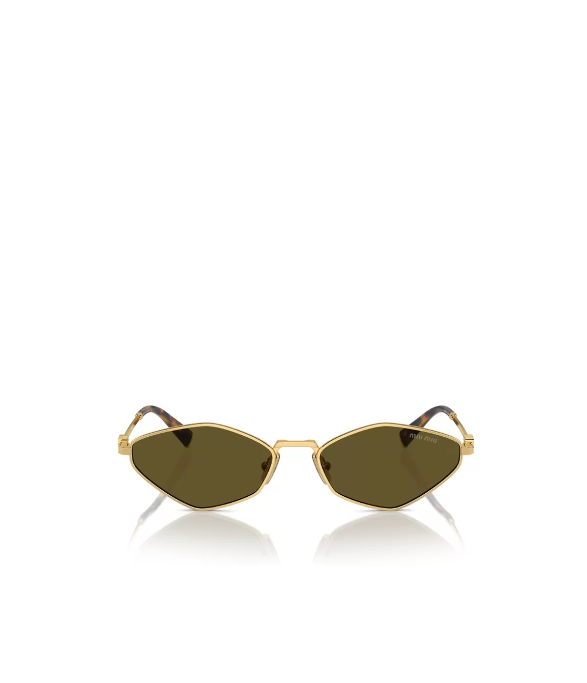 Miu Miu Irregular Sunglasses in Dark Brown Shop