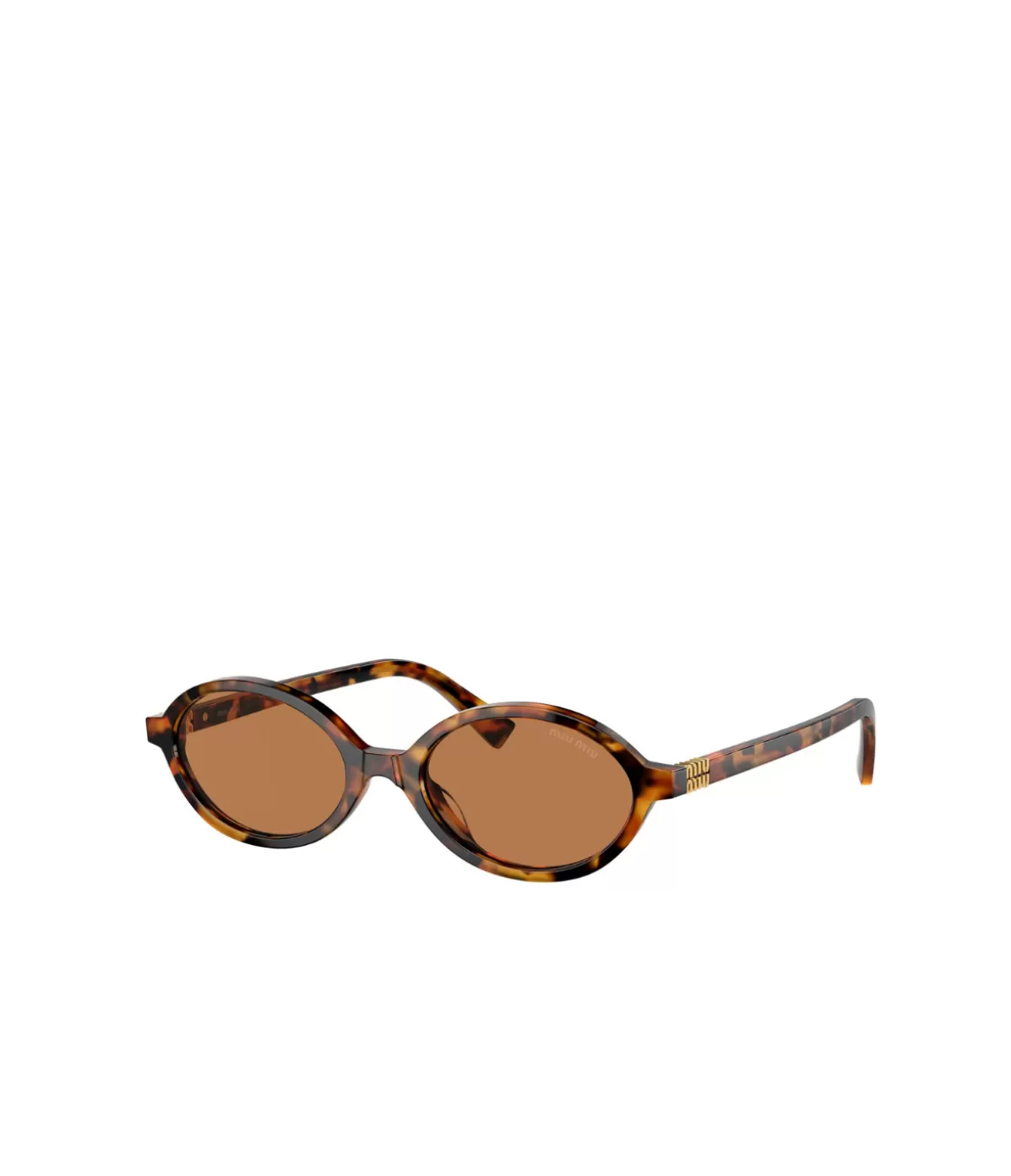 Miu Miu Oval Sunglasses in Light Havana Clearance