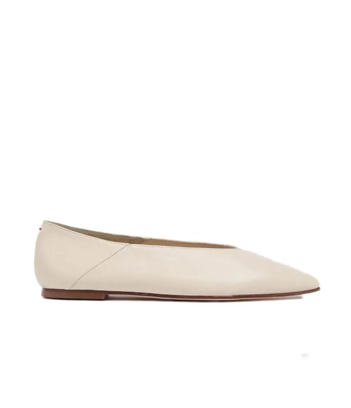 Aeyde Moa Leather Flat in Creamy Clearance