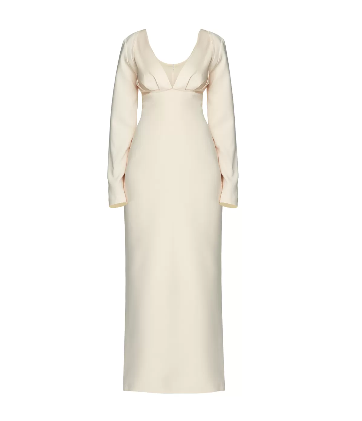 Wynn Hamlyn Nancy Long Sleeve Dress in Ivory Fashion