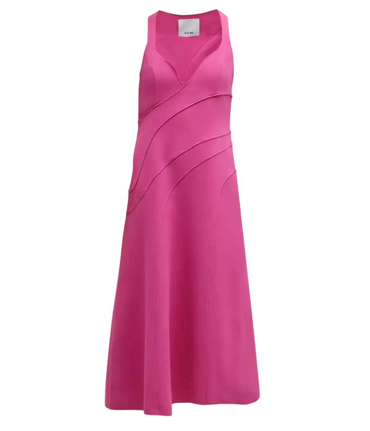 Acler Newgate Midi Dress in Magenta Cheap