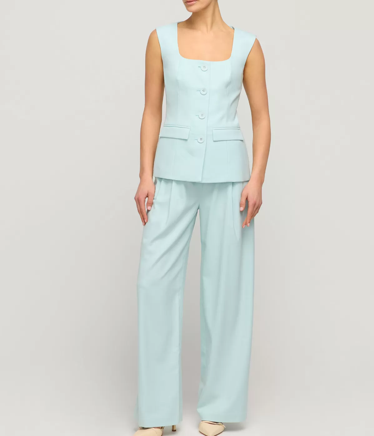 Anna Quan Nico Tailored Pants in Ice Blue Best