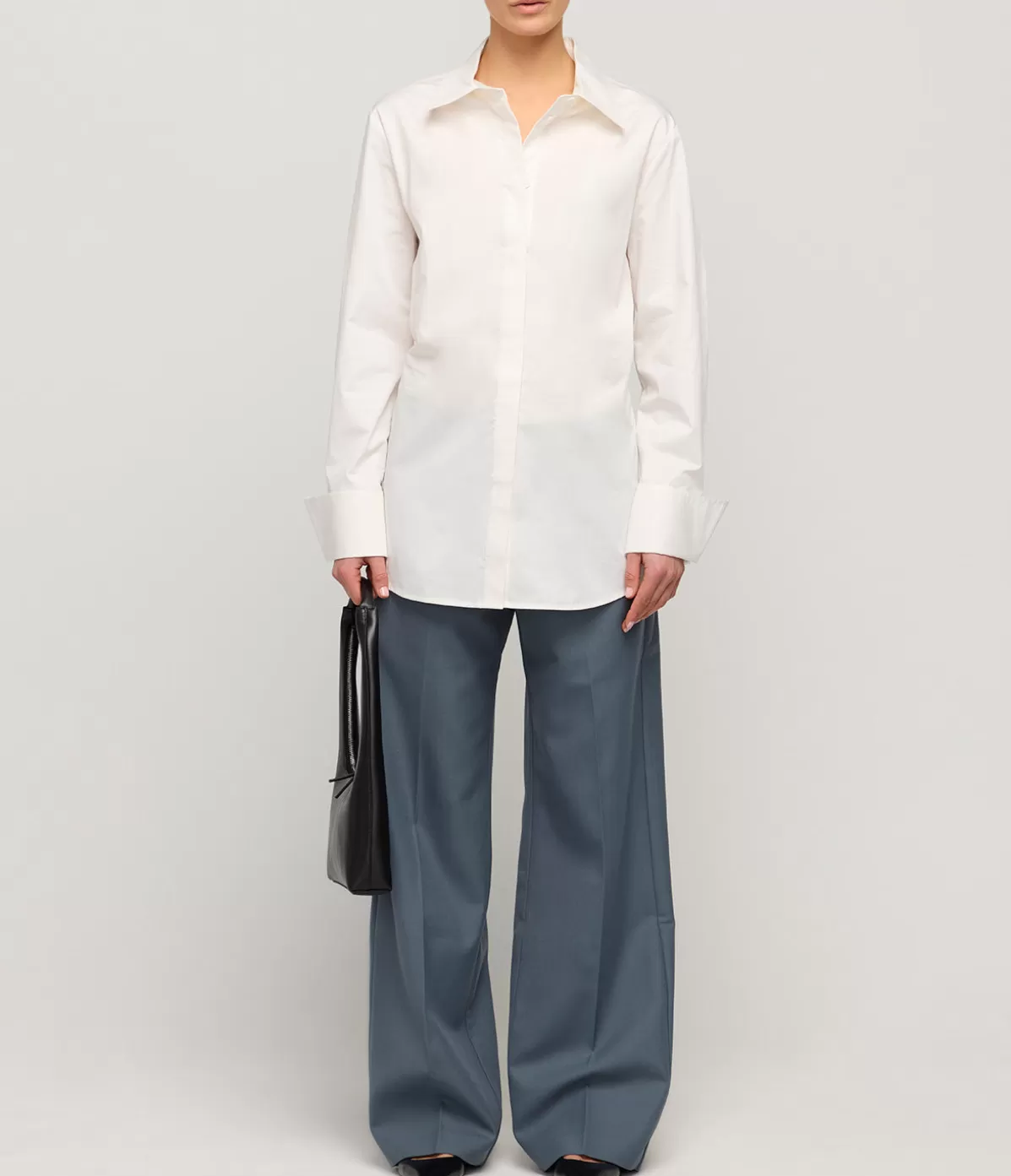 St Agni Open Back Cotton Shirt in White Store