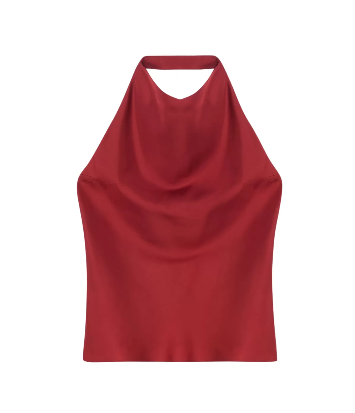 ROHE Open Back Halter Top in Barolo Fashion