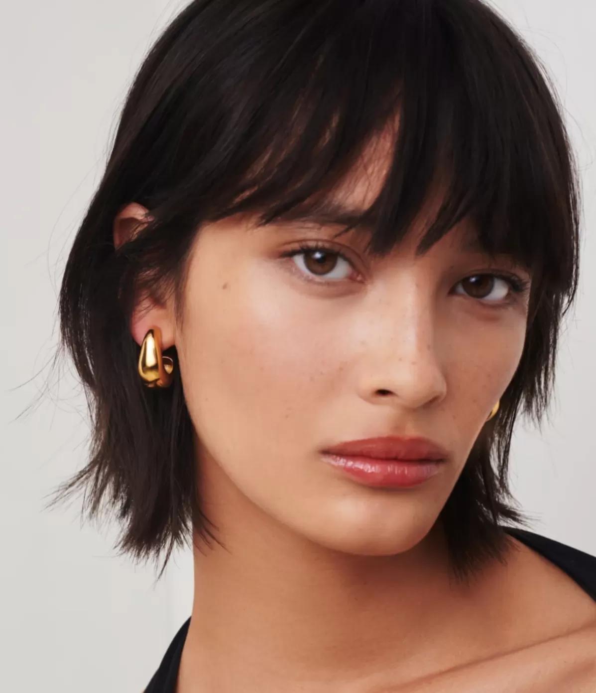 Missoma Organic Dome Hoop Earrings in Gold Cheap