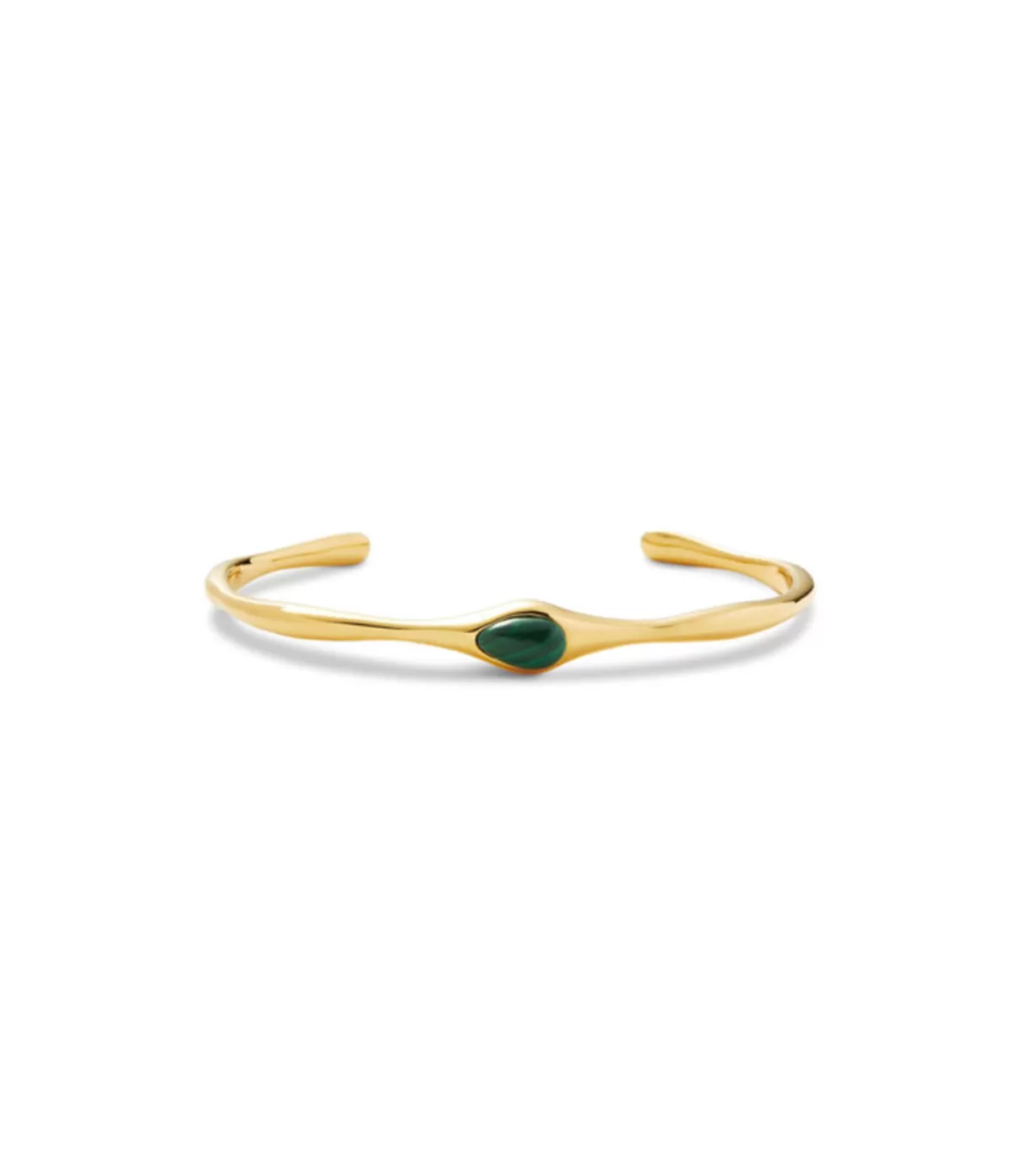 Missoma Organic Shape Cuff in Green Malachite and Gold Outlet