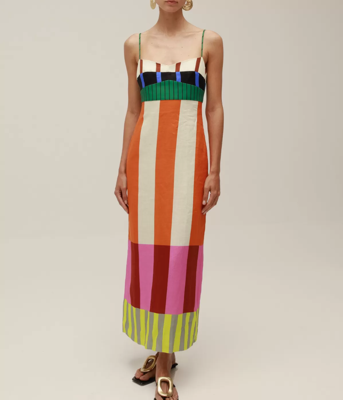 Cala De La Cruz Paloma Dress in Bengal Multi Flash Sale