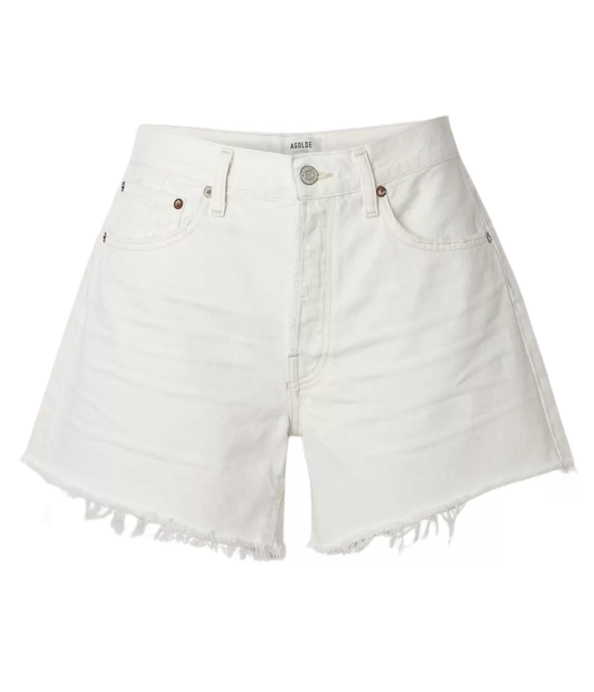 Agolde Parker Long Short in Panna Cotta Flash Sale