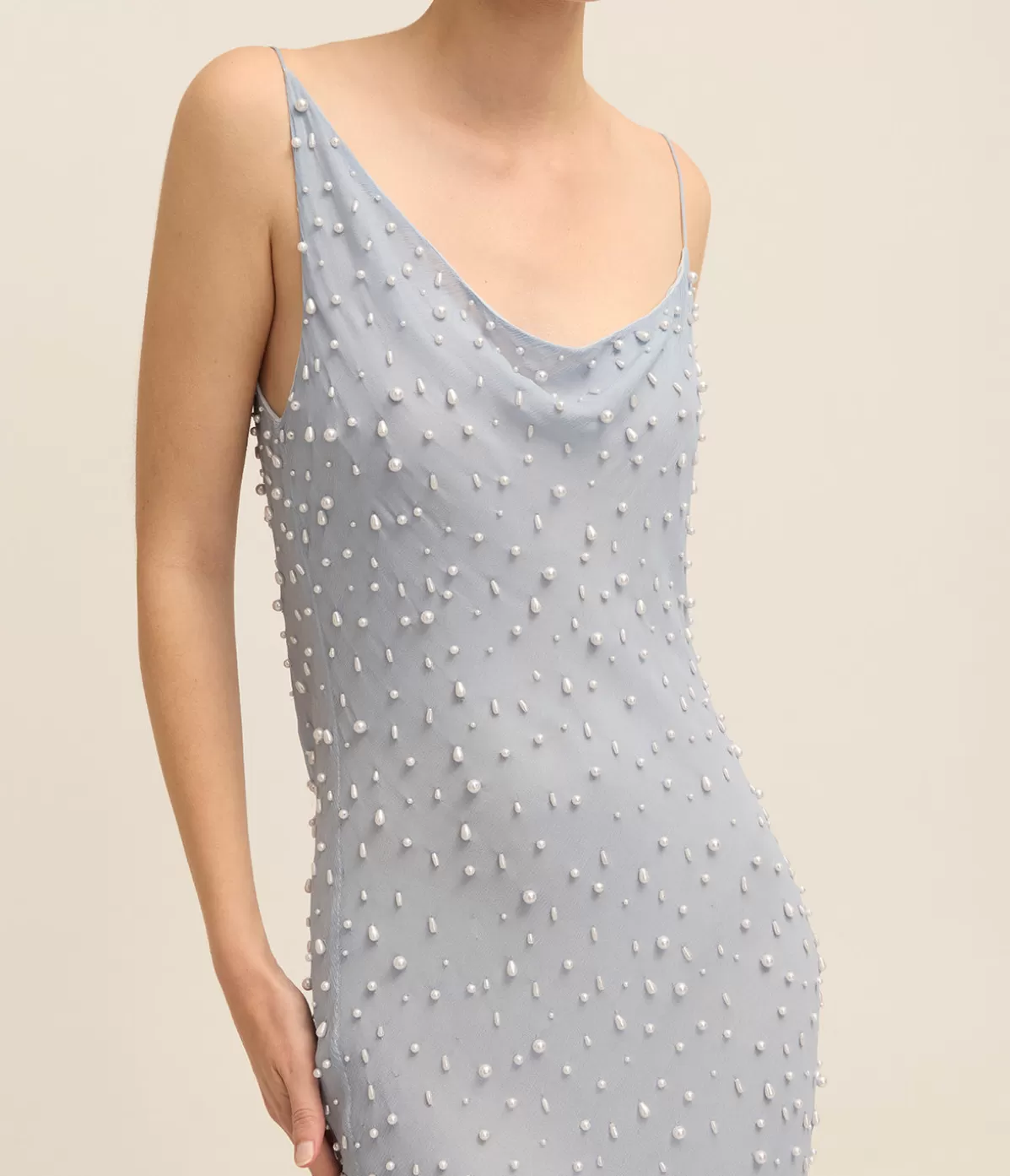 Albus Lumen Pearl Gown in Blue Flash Sale