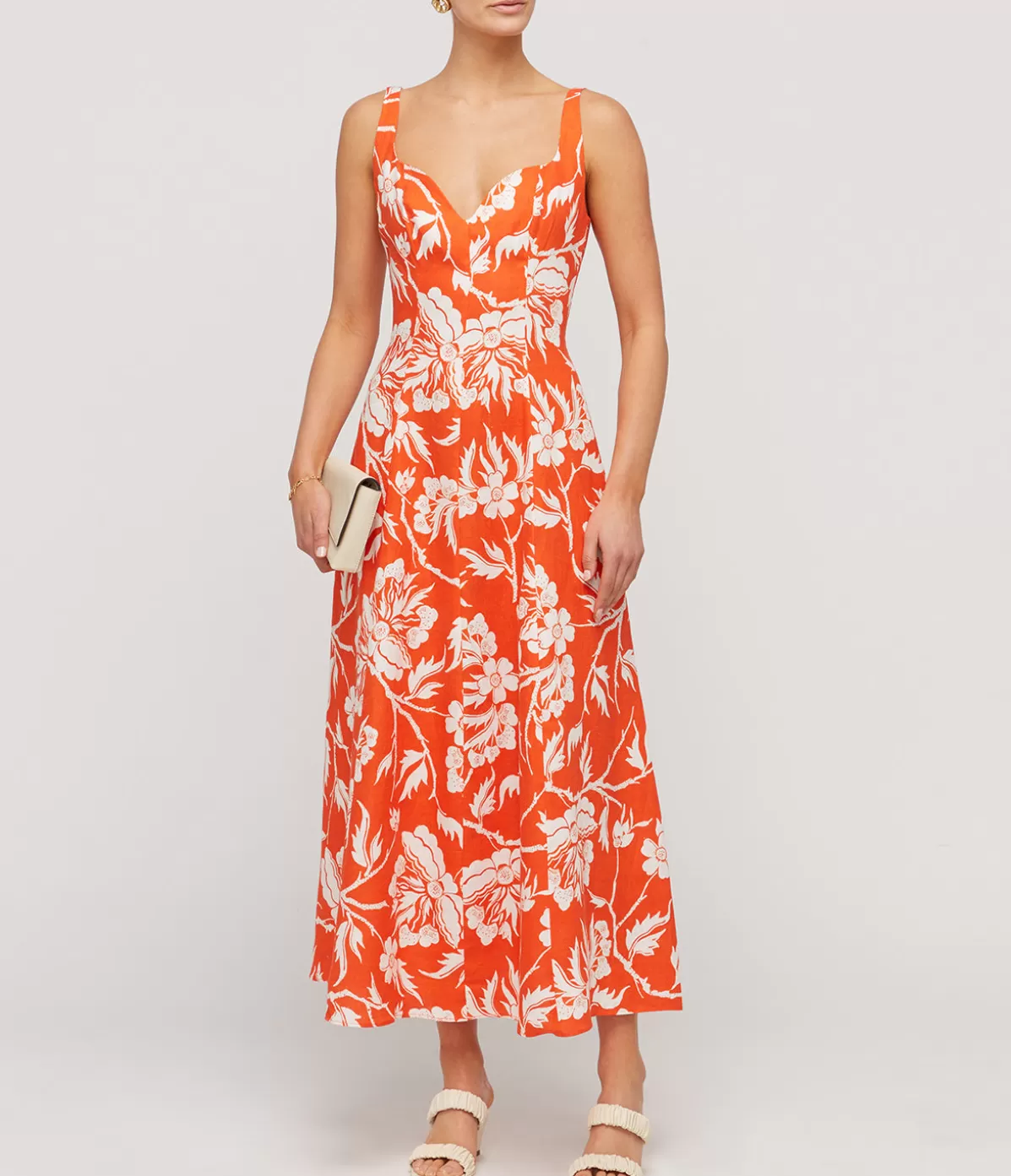 Mara Hoffman Perdita Maxi Dress in Poppy White New