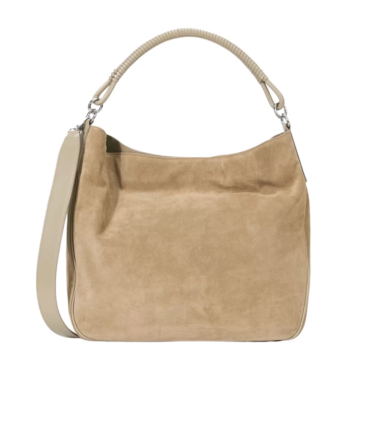 Staud Perry Hobo Suede Bag in Dune Best