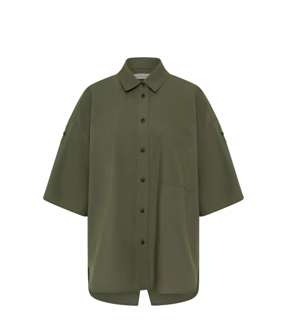 Lee Mathews Poplin Shirt in Olive Cheap