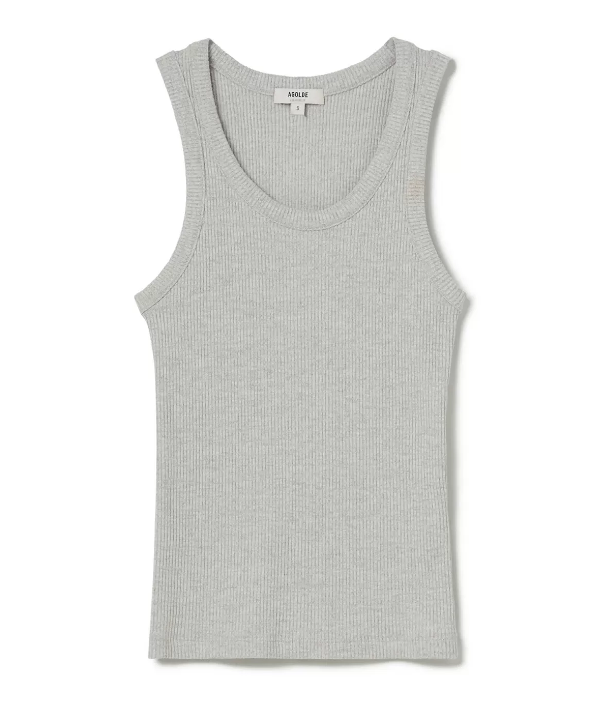 Agolde Poppy Scoop Neck Tank in Heather Grey Flash Sale