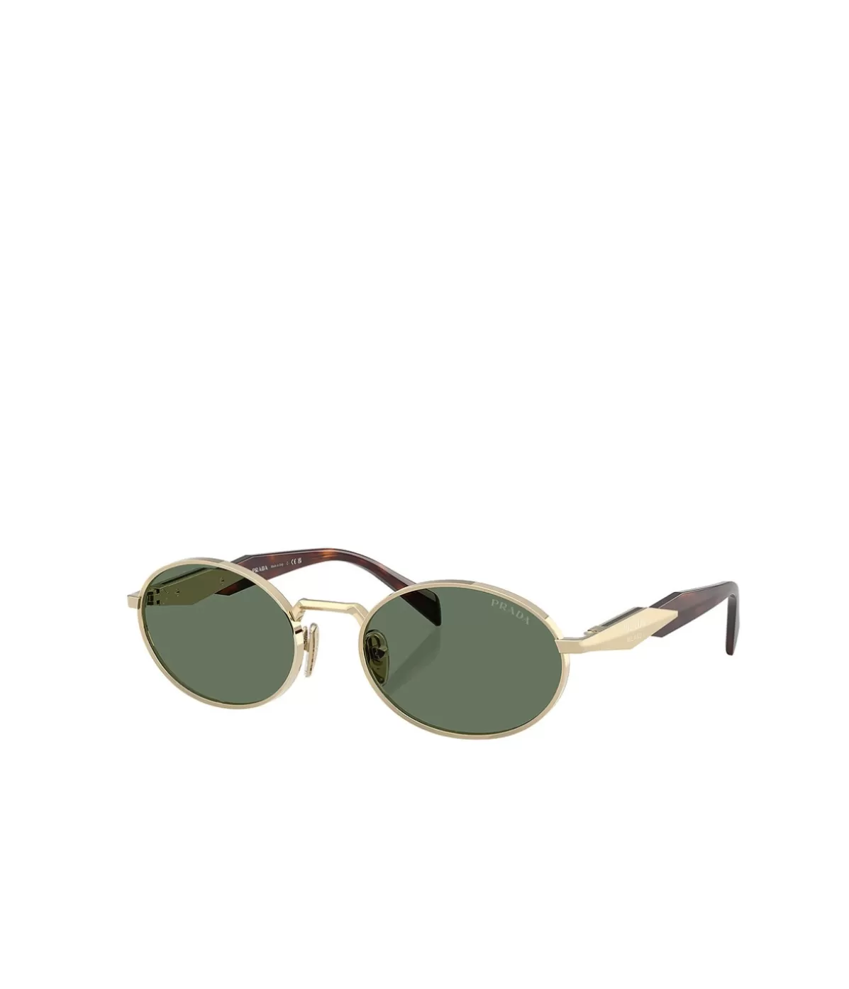 Prada Oval Sunglasses in Pale Gold Fashion