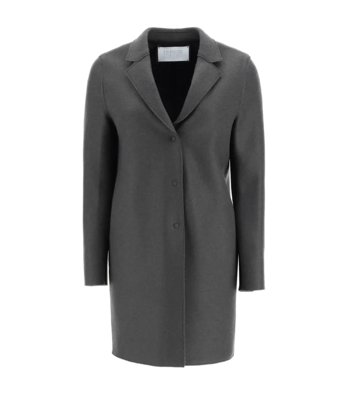 Harris Wharf London Pressed Wool Cocoon Coat in Grey Marle Flash Sale