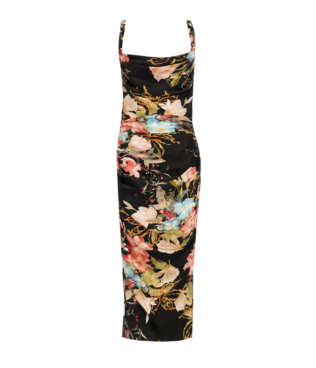 LEO LIN Rachel Cowl Neck Slip Dress in Opulent Mystic Print Online