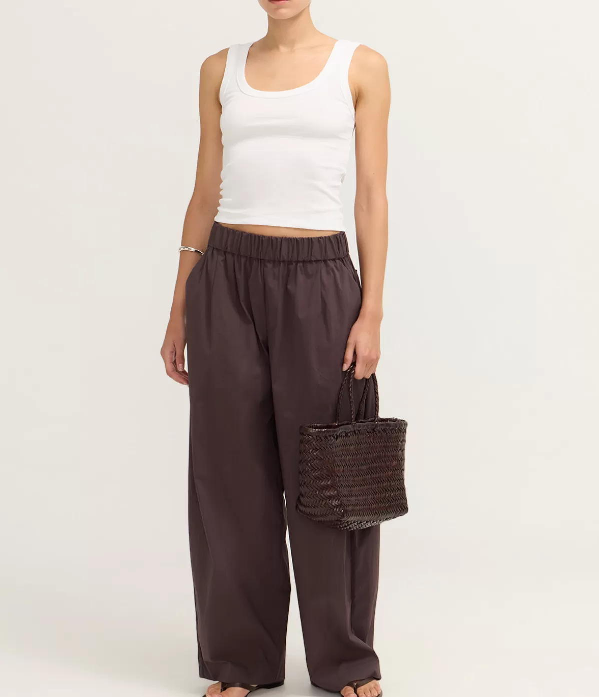 St Agni Relaxed Pants in Chocolate Plum Discount