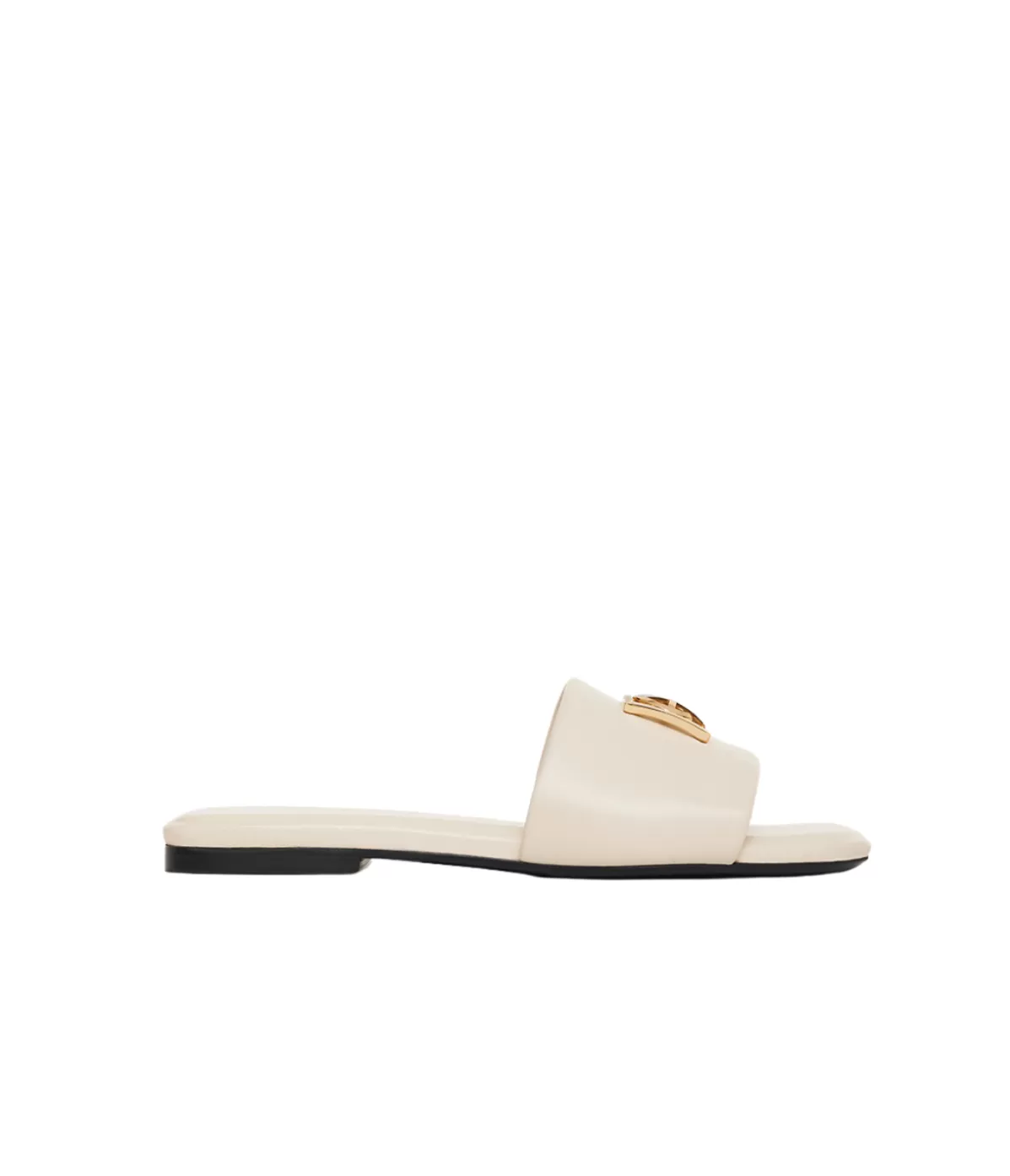 Anine Bing Ria Monogram Slides in Ivory Discount