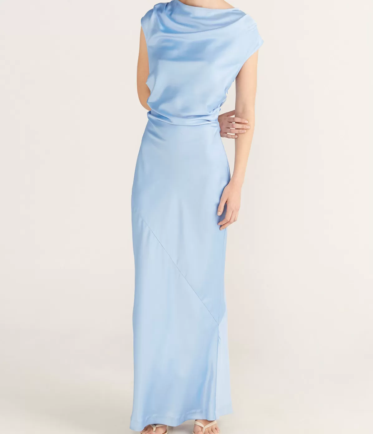 Wynn Hamlyn Rina Maxi Dress in Sky Blue Best Sale